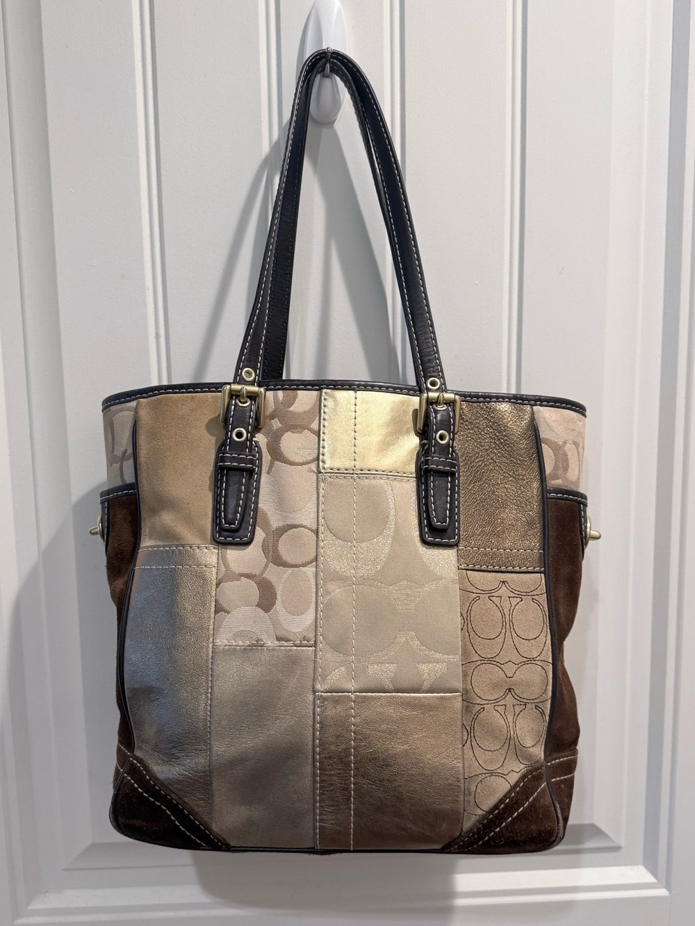 Coach Limited Edition Patchwork Tote G0771-F11408 with Wristlet